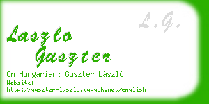 laszlo guszter business card